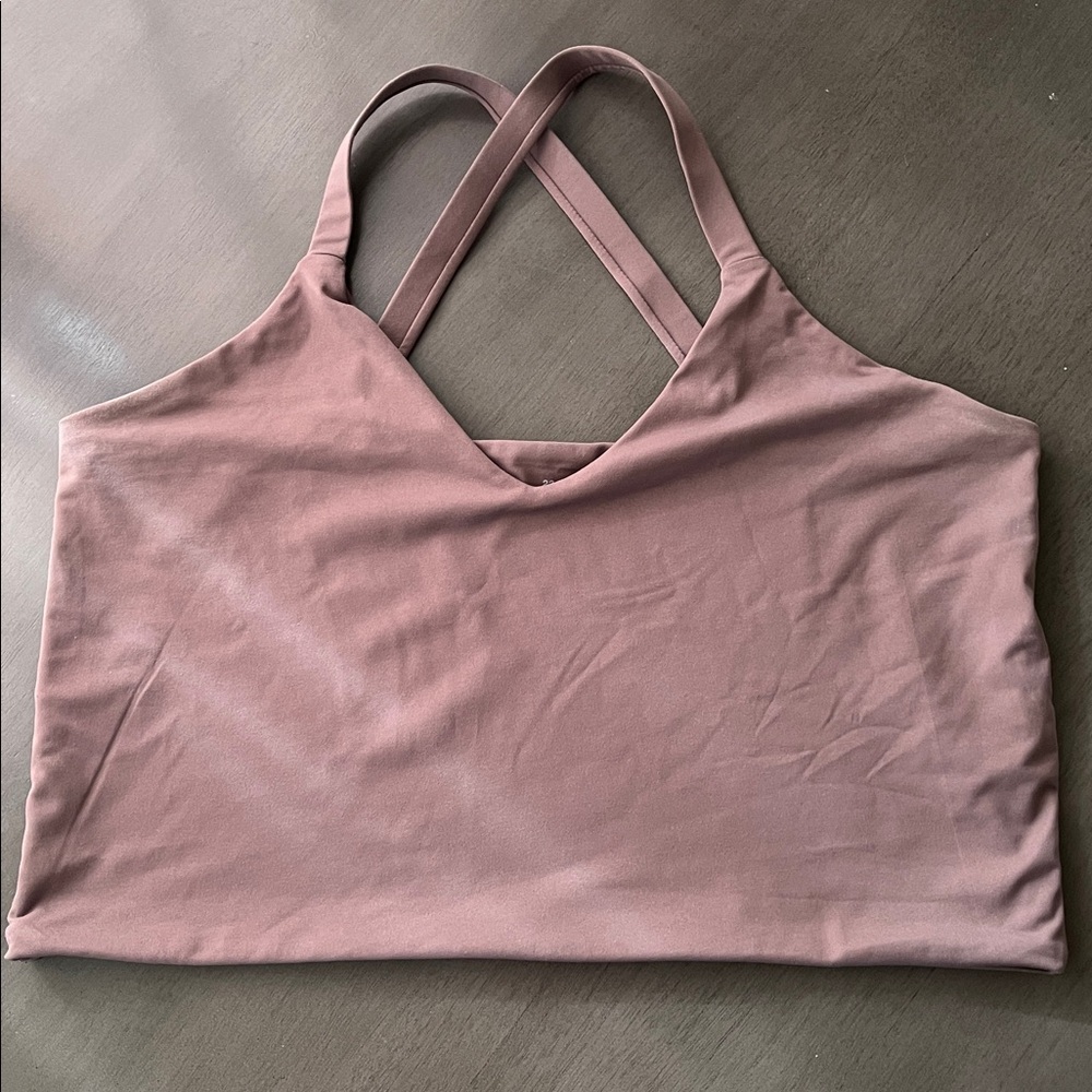 Women's brown Strappy Top cotton On bra tank crisscross straps comfy lounge 22